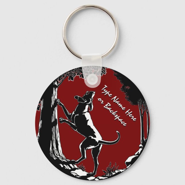 Llavero Hound Dog Keychain Personalized Hung Dog Gift (Anverso)