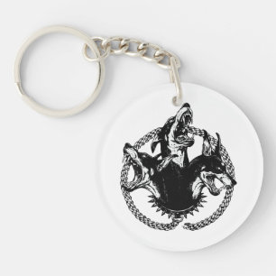 Llavero Hound feroz de tres puntas