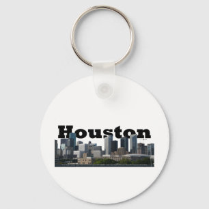 Llavero Houston, TX Skyline con Houston en el cielo