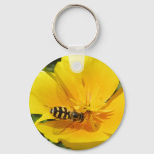 Llavero Hoverfly y Flower Keychain