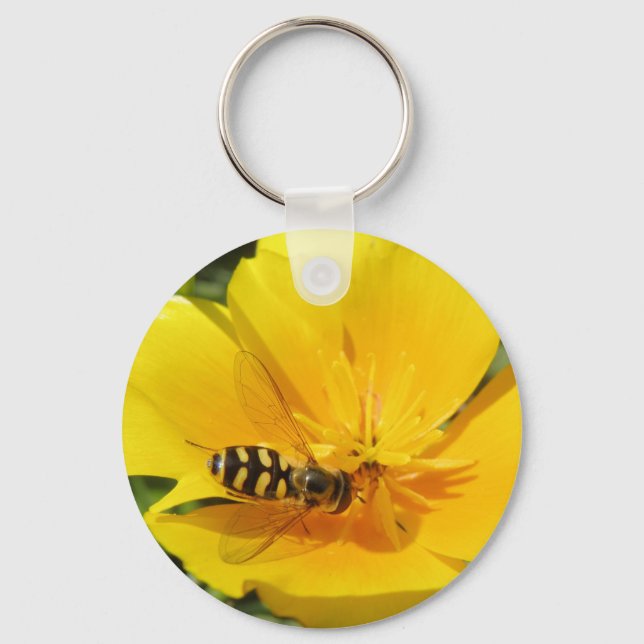 Llavero Hoverfly y Flower Keychain (Anverso)