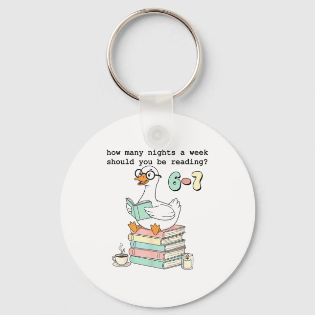 Llavero How Many Nights A Week Should You Be Reading 67 Me (Anverso)