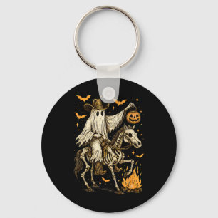 Llavero Howboy Cowboy Ghost Pumpkin Riding Skeleton Horse 