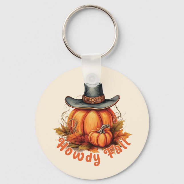 Llavero Howdy Fall - Rústicos Vibes otoñales (Anverso)
