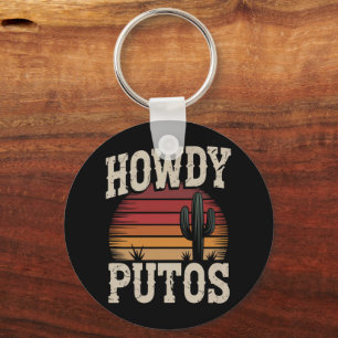 Llavero Howdy Putos Funny Cactus Retro Vintage