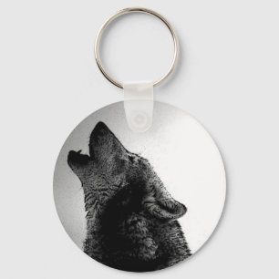 Llavero Howling Wolf in Snow