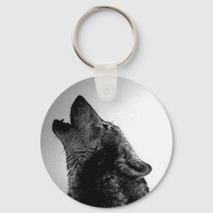 Llavero Howling Wolf in Snow