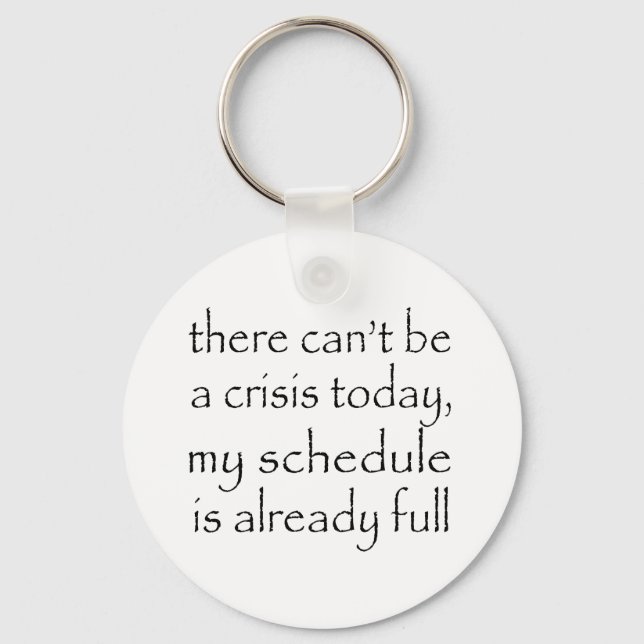 Llavero Hoy no hay crisis (Anverso)