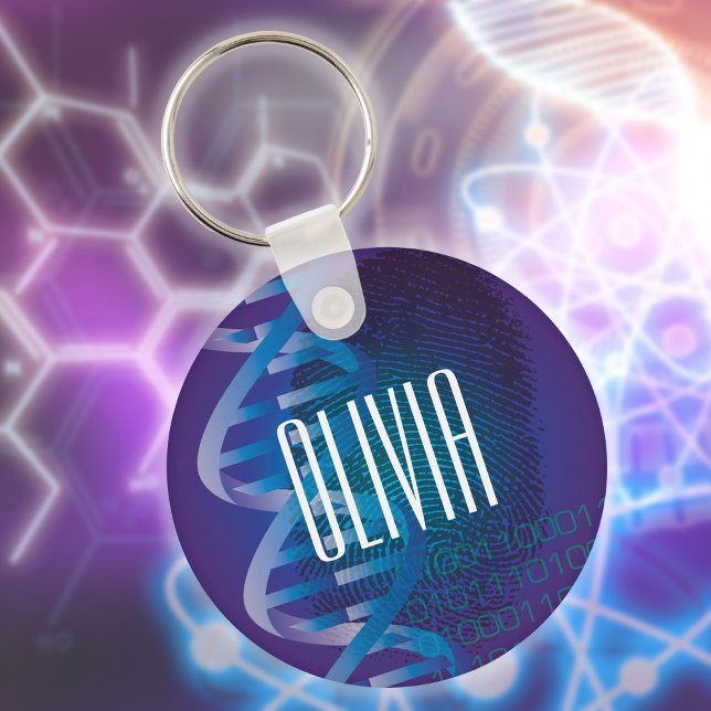 Llavero Huella Dactilar de ADN Personalizada Divertida Cie (Fun Personalized DNA Fingerprint Medical Science Keychain)