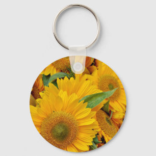 Llavero Huella de girasoles amarillos