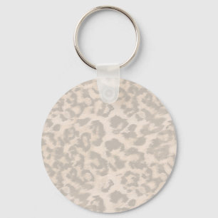 Llavero Huella de leopardo beige.