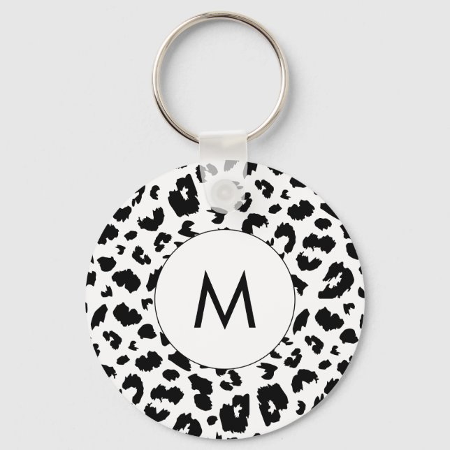 Llavero huella de leopardo de personalizable (Anverso)