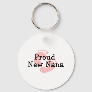 Llavero Huellas de Bebé Niña Nueva Nana Orgullosa