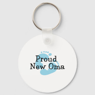 Llavero Huellas de bebé niño orgullosa nueva oma