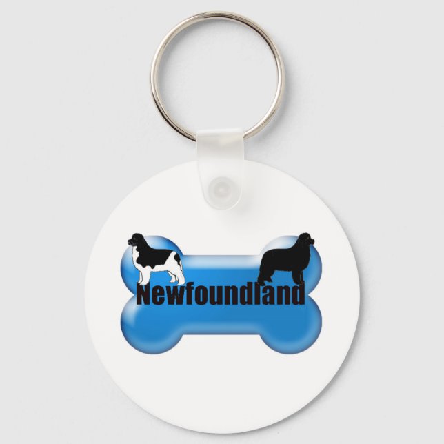 Llavero Hueso de perro de Terranova (Anverso)