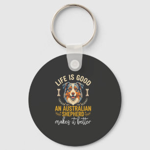 Llavero Hueso de perro pastor australiano Life Is Good