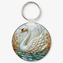 Huesos de manteca de cisne de vidrio manchado #1