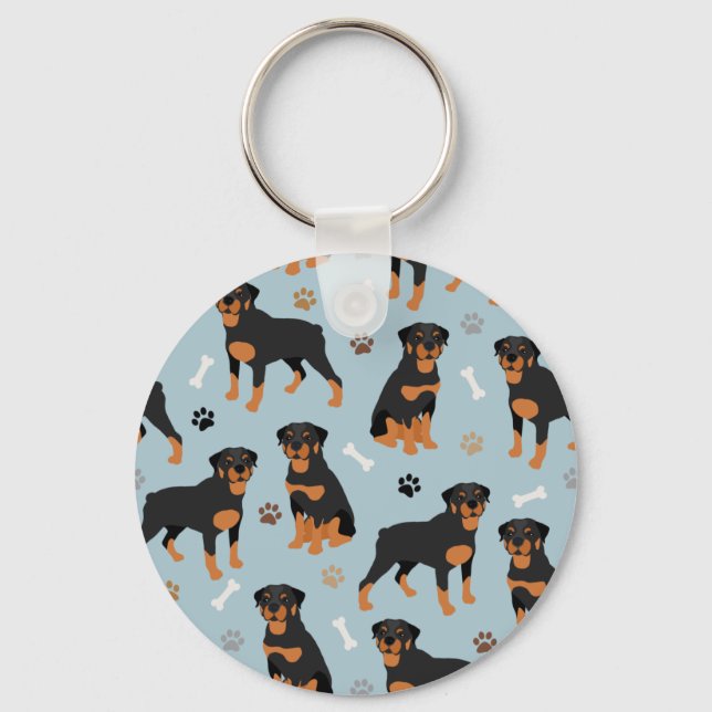 Llavero Huesos y patas de perro de Rottweiler (Anverso)