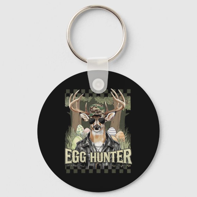 Llavero Huevo Hunter Deer Buck Byckward Cap Deer Huning Ea (Anverso)
