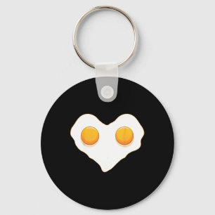 Llavero Huevos Con Forma De Corazón Huevos Fritos De Amor