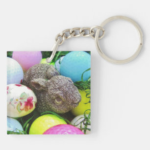 Llavero Huevos de Pascua, conejito y bolas de golf