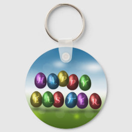 Llavero Huevos felices de Pascua coloridos