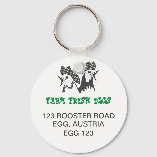 Llavero Huevos frescos de granja (Anverso)