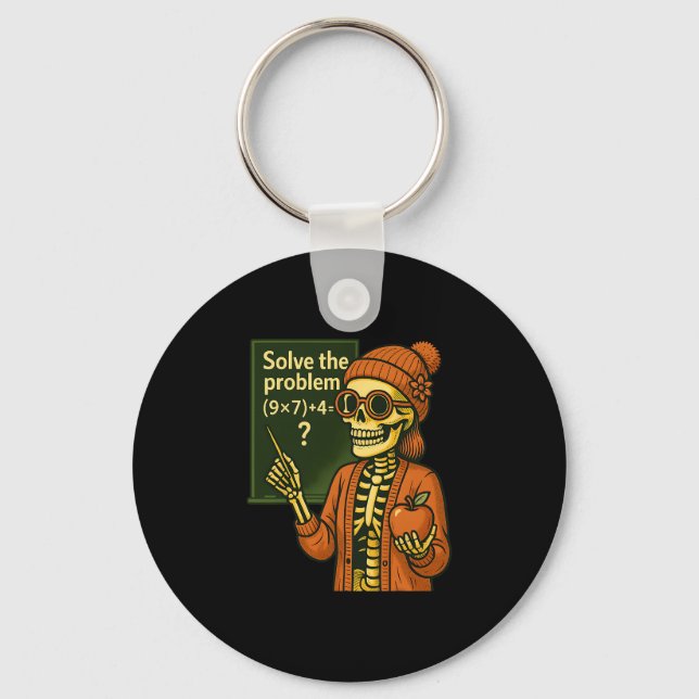 Llavero Hugvyn Halloween Skeleton Six Seven 67 Meme Pemdas (Anverso)