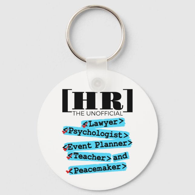 Llavero Human Resources Unofficial Funny HR (Anverso)
