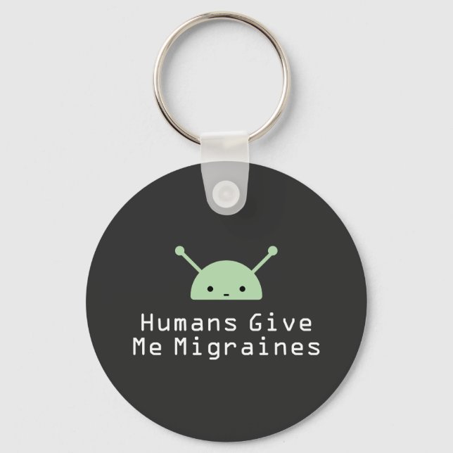 Llavero Humanos Me Dan Migrañas (Anverso)