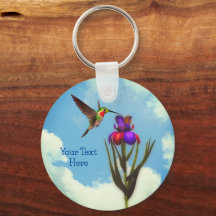 Hummingbird Iris Flower Personalizada