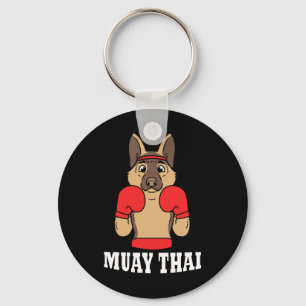 Llavero Humor Animal Boxeo Tailandés Divertido Perro Muay