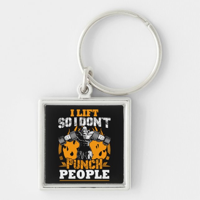 Llavero Humor de entrenamiento (levanto para no golpear a  (Frente)