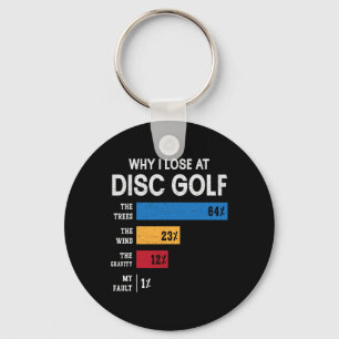 Llavero Humor de jugador de golf de disco divertido Por qu