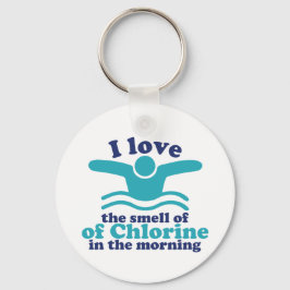 Llavero Humor De Natación Gracioso Me Encanta El Olor De L