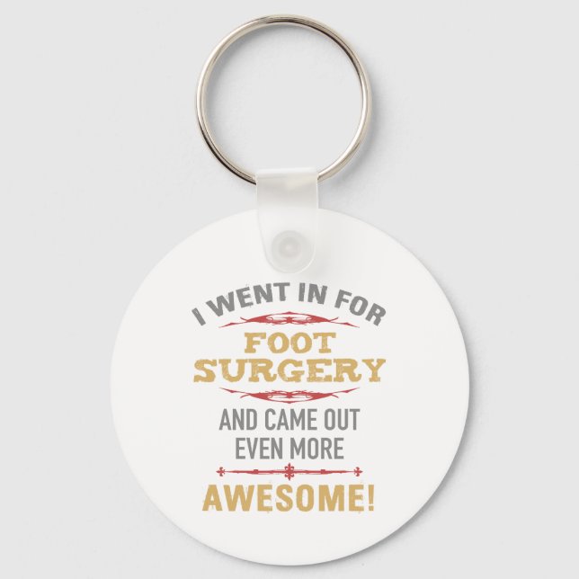 Llavero Humor de recuperación de cirugía de pies (Anverso)