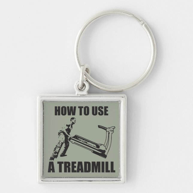 Llavero Humor De Taller - Cómo Usar Un Molino De Treadmill (Frente)