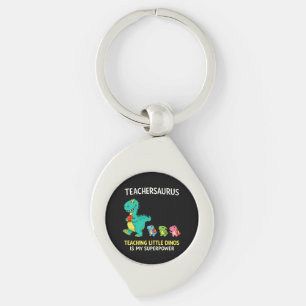 Llavero Humor de Teachersaurus con pequeños dinosaurios