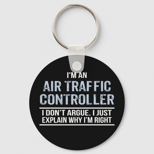 Llavero Humor del controlador de tráfico aéreo (Anverso)