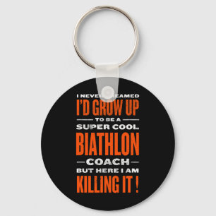 Llavero Humor divertido de biatlón invierno de entrenador 
