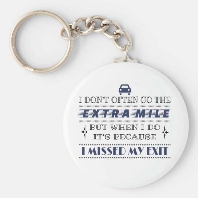 Llavero Humor extra milla perdida mi salida (Frente)