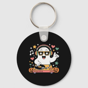 Llavero Humor Halloween Fantasma Dj Con Costo Turnable De