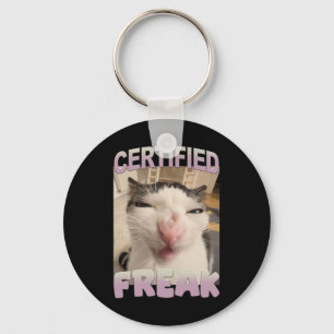Llavero Humor Mascota divertido de meme Freak certificado