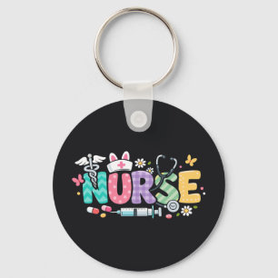 Llavero Humor Médico de Enfermera de Pascua Adorable
