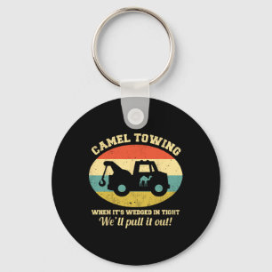 Llavero Humor para adultos retro de remolque de camellos d