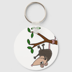 Llavero Humorística de Possum Dangling desde el árbol