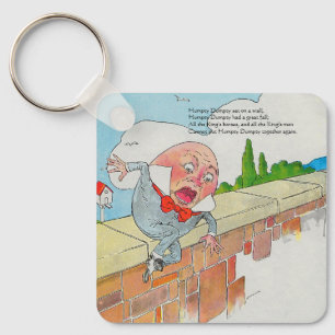 Llavero Humpty Dumpty en la pared madre de oca rima de gua