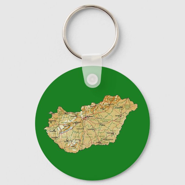 Llavero Hungary Map Keychain (Anverso)