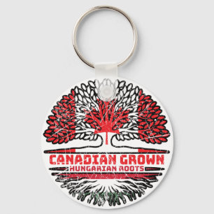 Llavero Hungría Húngaro Bandera de árboles canadiense en C