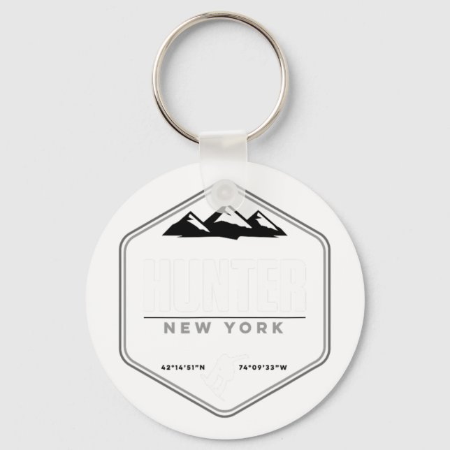 Llavero Hunter Mountain Ny Snowboard T (Anverso)